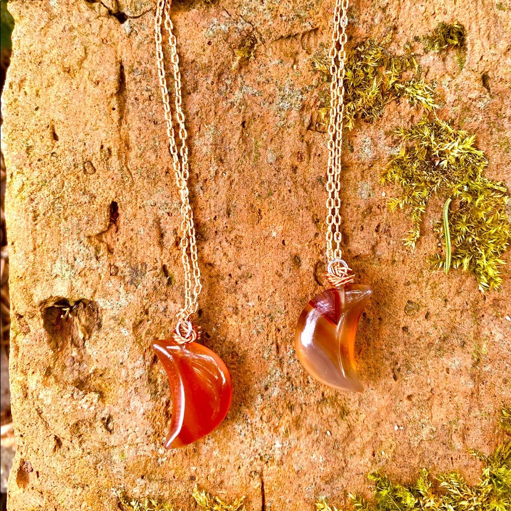 Red moon earrings 🌙